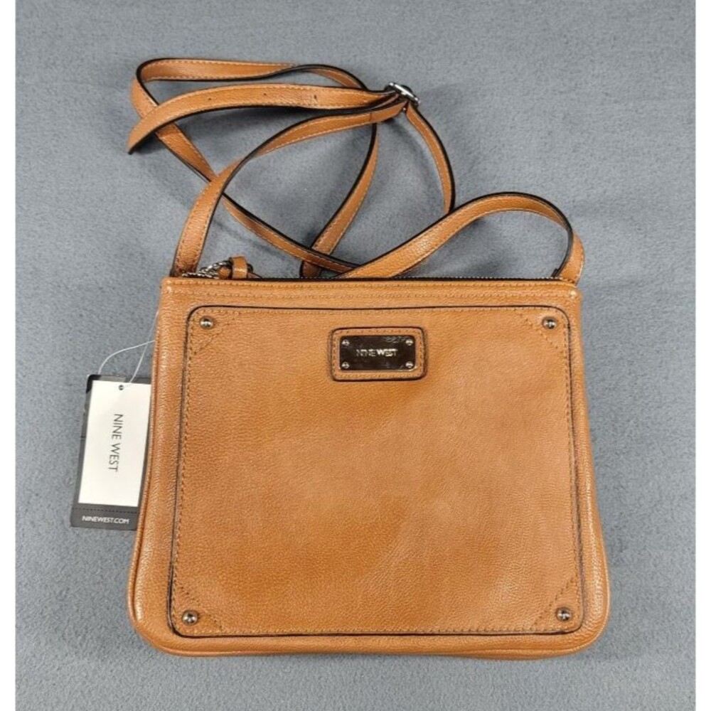 Nine West Jaya Crossbody Bag - Cognac color - Triple Compartment - NEW WITH TAGS